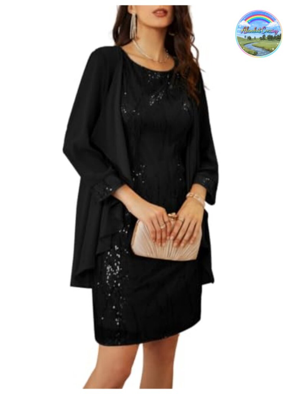 Sequin Bodycon Dress with Jacket for Women Evening Party